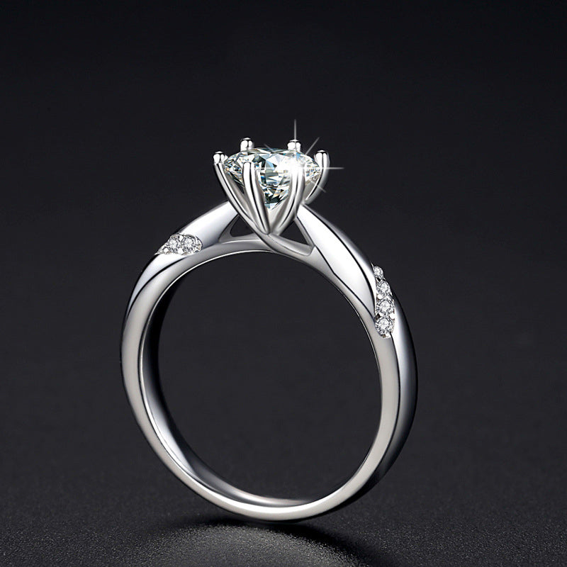 Sterling moissanite ring