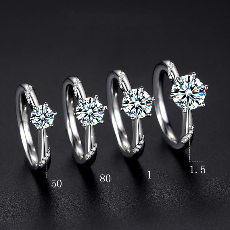 Sterling moissanite ring