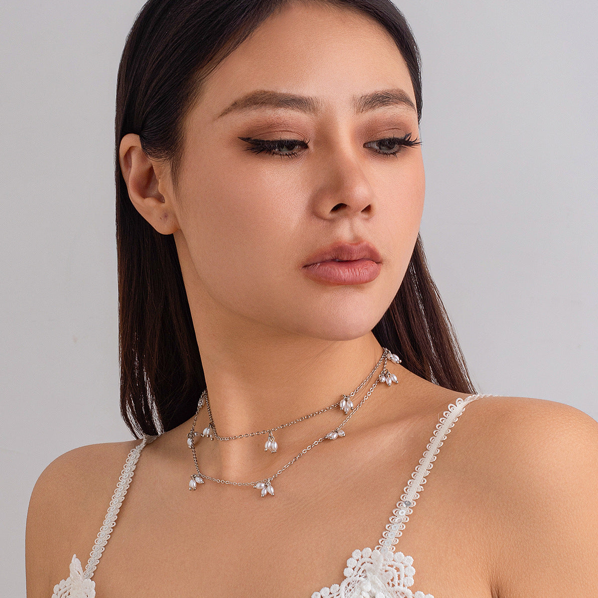 Double-layer Pearl  Necklace