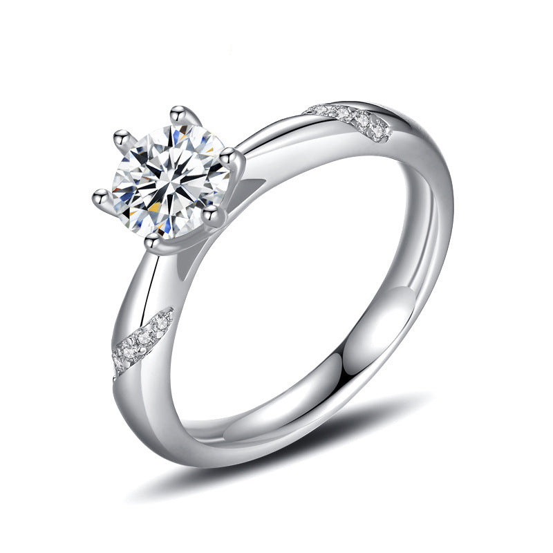 Sterling moissanite ring
