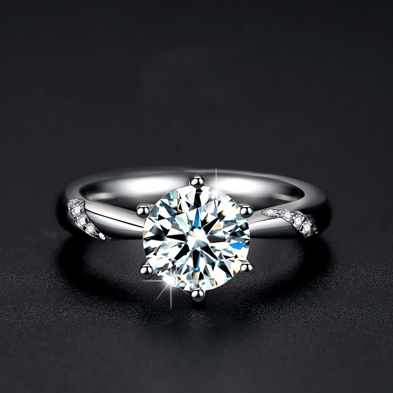Sterling moissanite ring