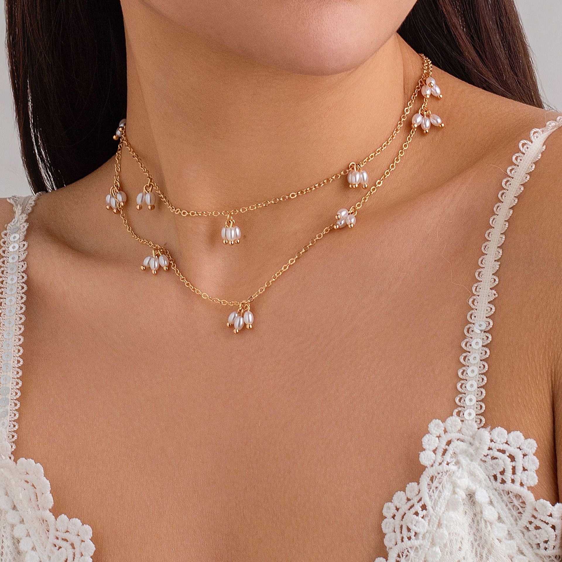 Double-layer Pearl  Necklace