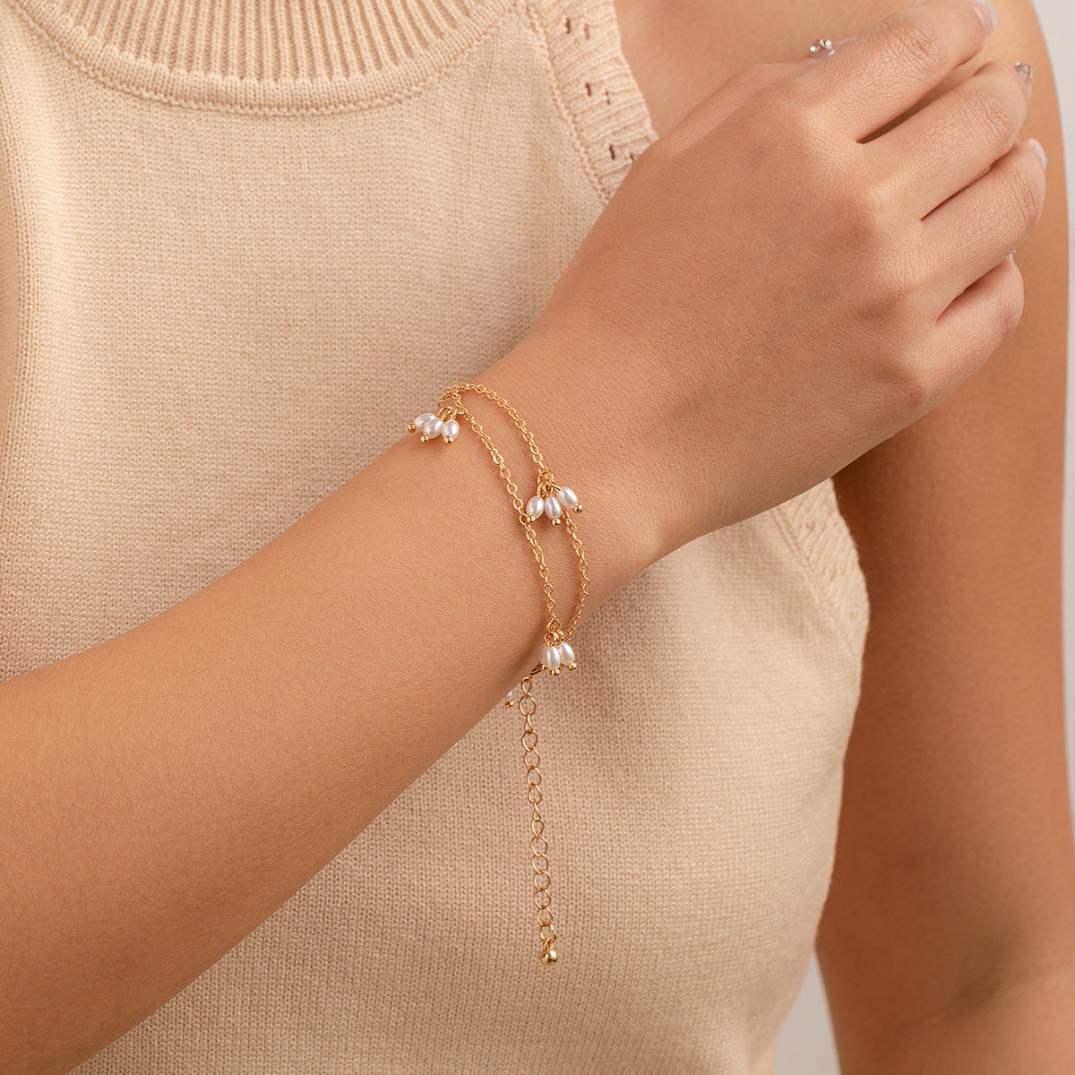Double-layer Pearl  Necklace